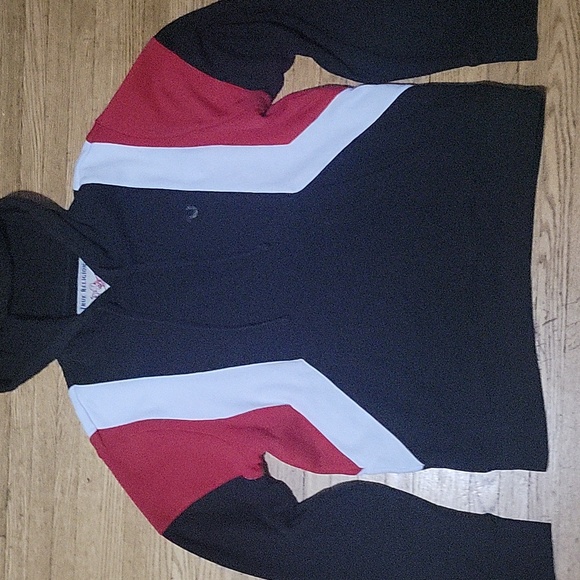 True Religion *** Men's L Sweater *** Red Black White - Picture 1 of 3